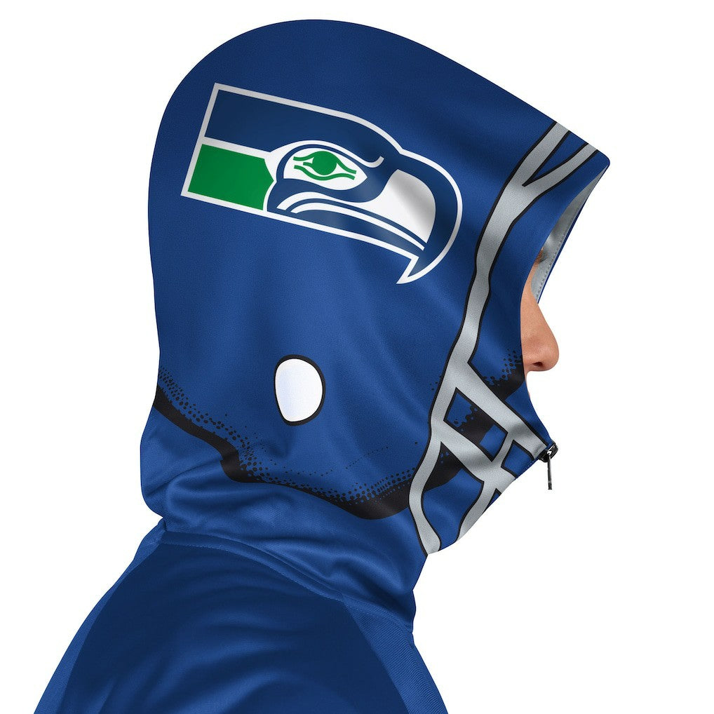 Seattle Seahawks Pro Player Retro Helmet Full-Zip Hooded Track Jacket | NFL New