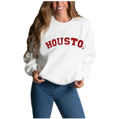 Houston Texans Cuce Women's Chenille Jeweled Sweatshirt | NFL On sale