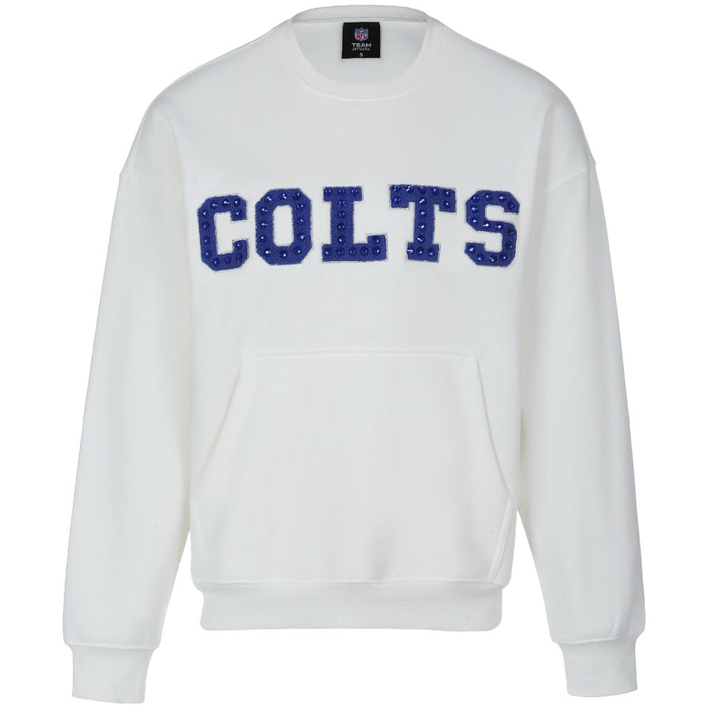 Indianapolis Colts Cuce Women's Chenille Jeweled Sweatshirt | NFL Sale