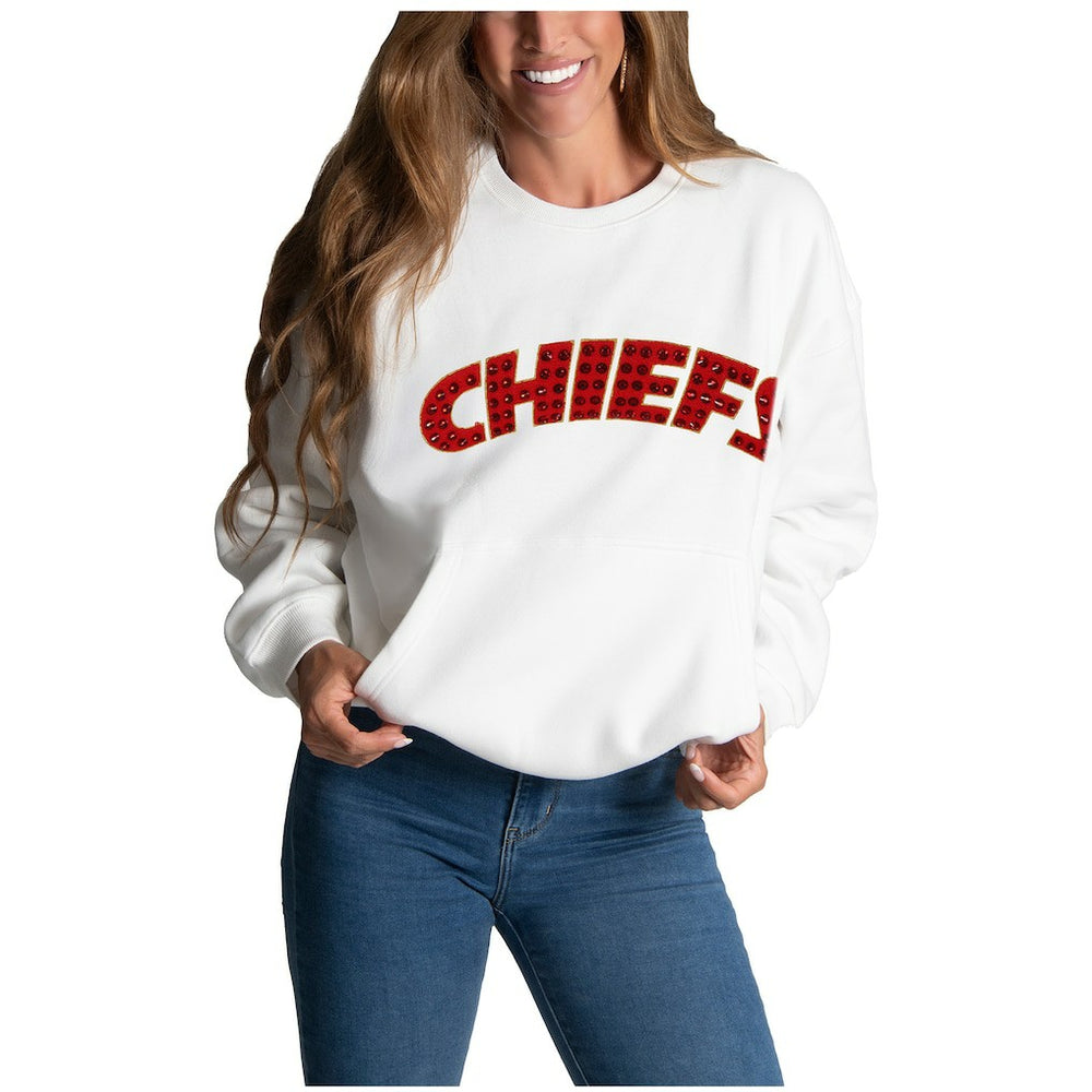 Kansas City Chiefs Cuce Women's Chenille Jeweled Sweatshirt | NFL US