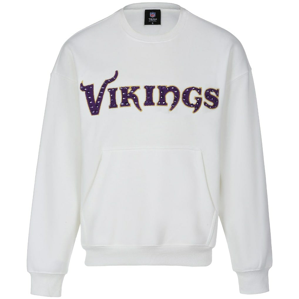 Minnesota Vikings Cuce Women's Chenille Jeweled Sweatshirt | NFL US