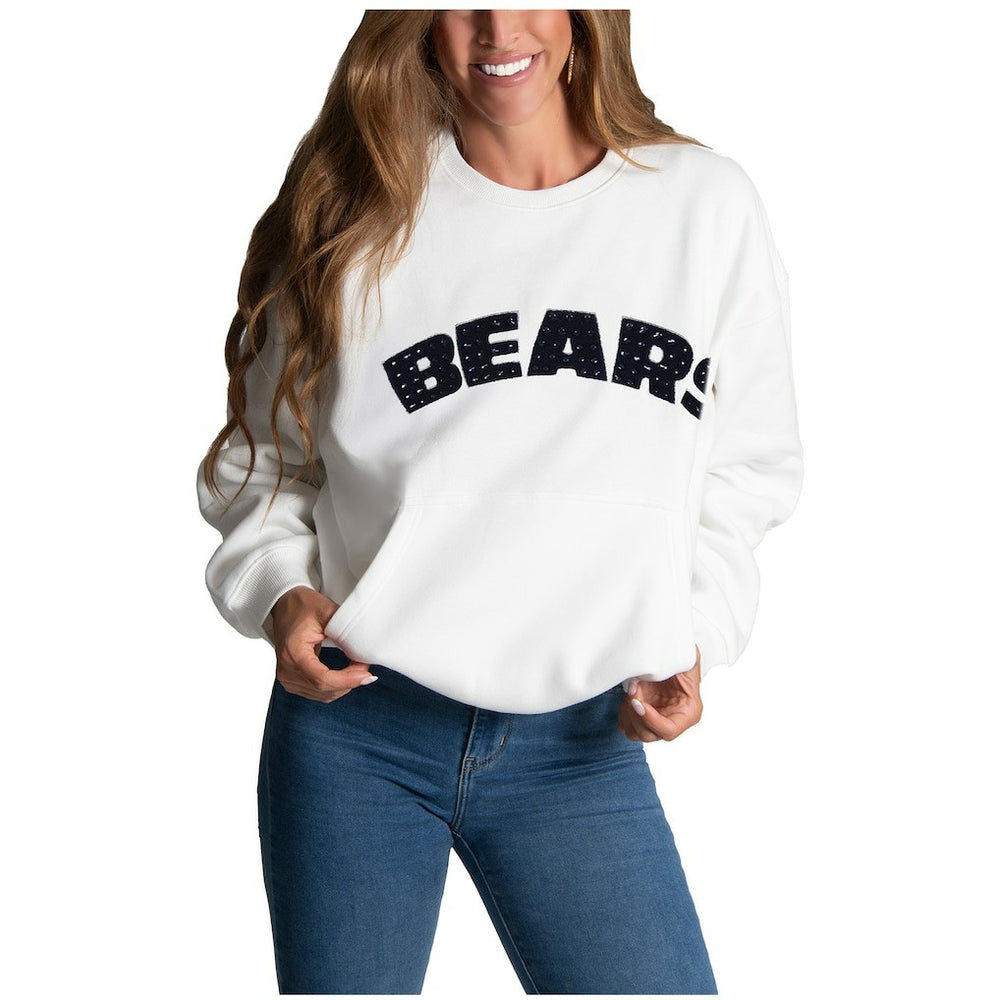 Chicago Bears Cuce Women's Chenille Jeweled Sweatshirt | NFL New