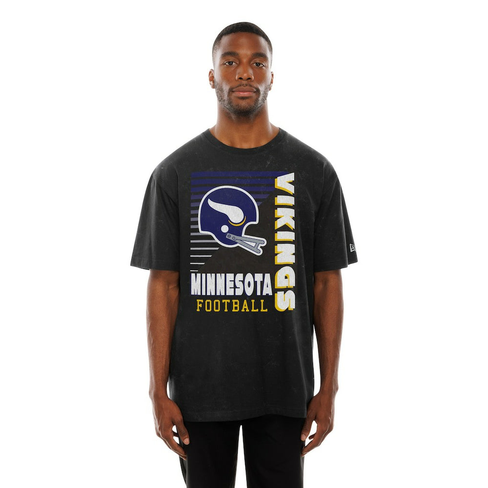 Minnesota Vikings Retro Logo Enzyme Washed Oversized T-Shirt | NFL Hot