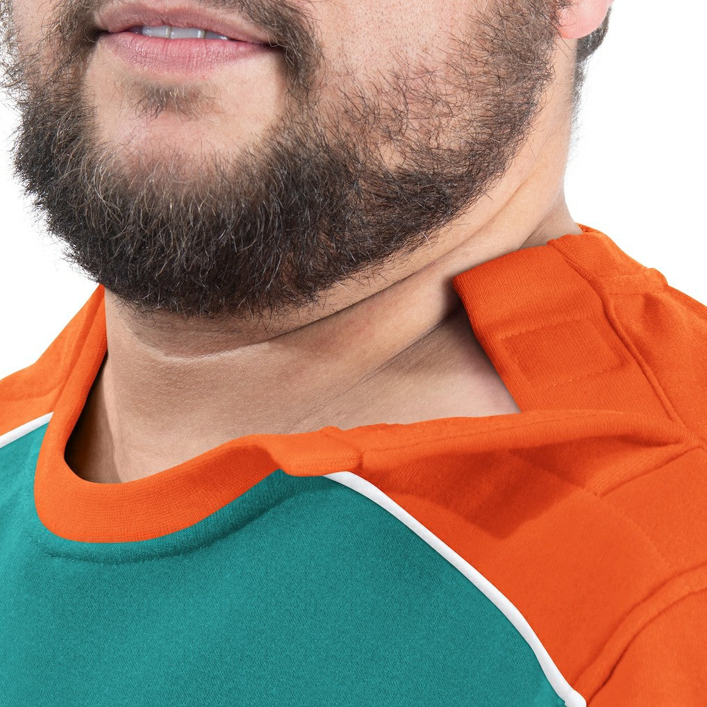 Miami Dolphins G-III Sports by Carl Banks Adaptive Lord Stanley Crewneck Sweatshirt | NFL Outlet