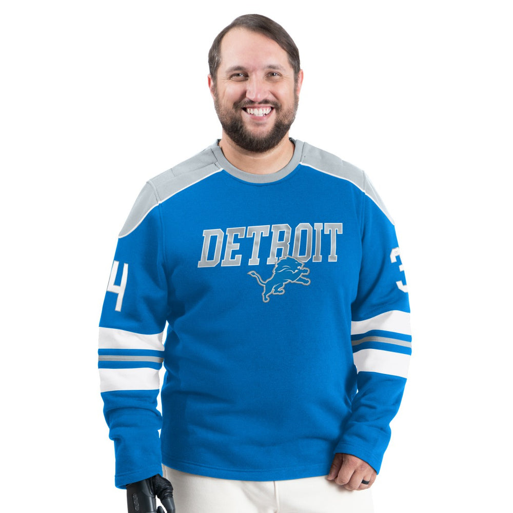 Detroit Lions G-III Sports by Carl Banks Adaptive Lord Stanley Crewneck Sweatshirt | NFL Near me