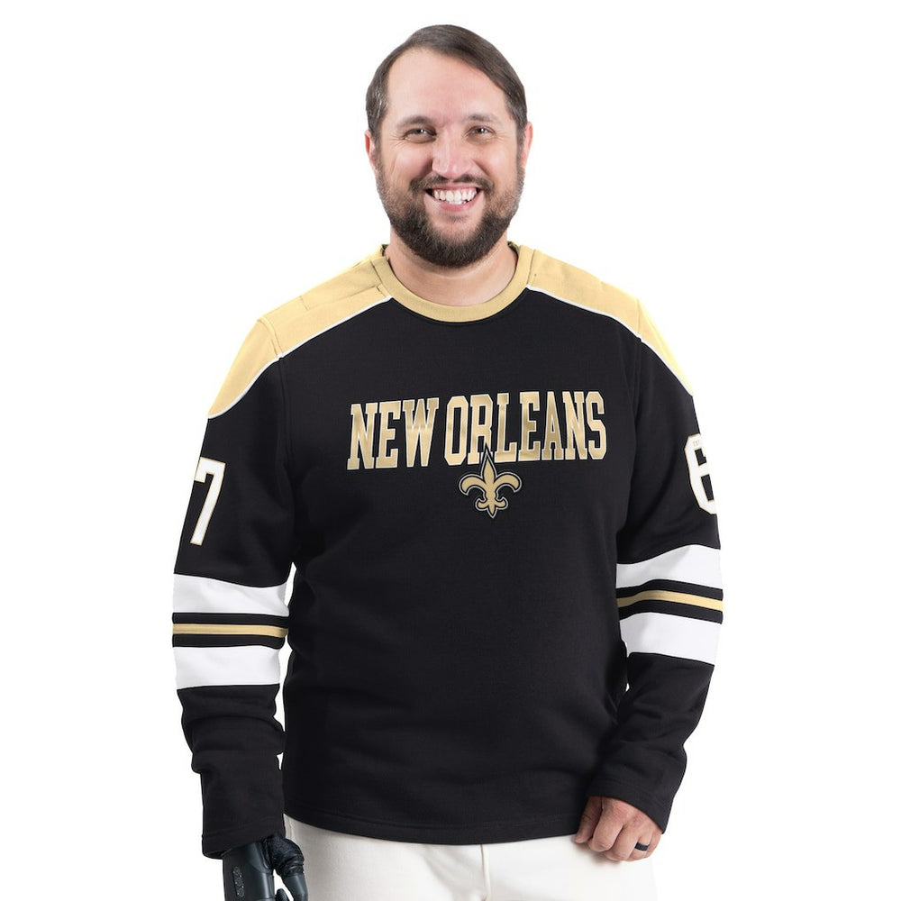 New Orleans Saints G-III Sports by Carl Banks Adaptive Lord Stanley Crewneck Sweatshirt | NFL Sale