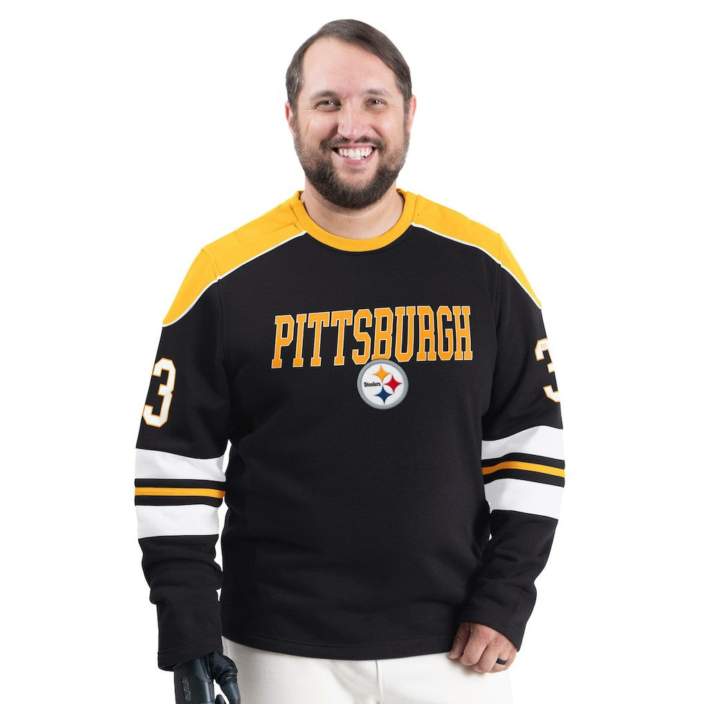 Pittsburgh Steelers G-III Sports by Carl Banks Adaptive Lord Stanley Crewneck Sweatshirt | NFL Online