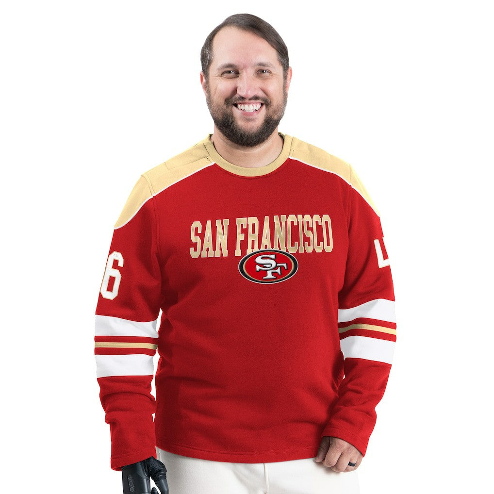 San Francisco 49ers G-III Sports by Carl Banks Adaptive Lord Stanley Crewneck Sweatshirt | NFL Hot