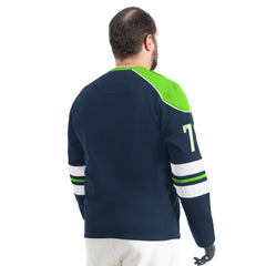 Seattle Seahawks G-III Sports by Carl Banks Adaptive Lord Stanley Crewneck Sweatshirt | NFL New