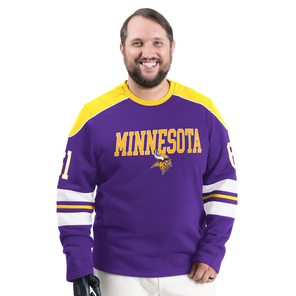 Minnesota Vikings G-III Sports by Carl Banks Adaptive Lord Stanley Crewneck Sweatshirt | NFL US