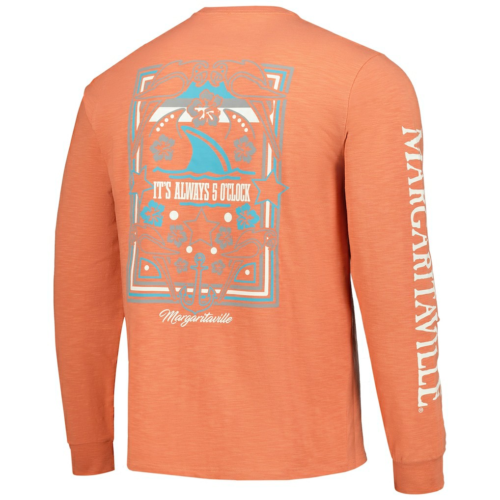 Cleveland Browns Margaritaville Five O'Clock Henley Long Sleeve T-Shirt | NFL Outlet