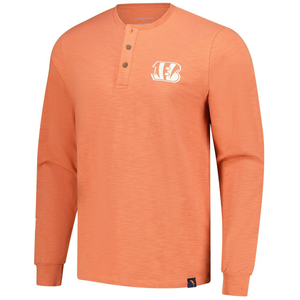 Cincinnati Bengals Margaritaville Five O'Clock Henley Long Sleeve T-Shirt | NFL Outlet