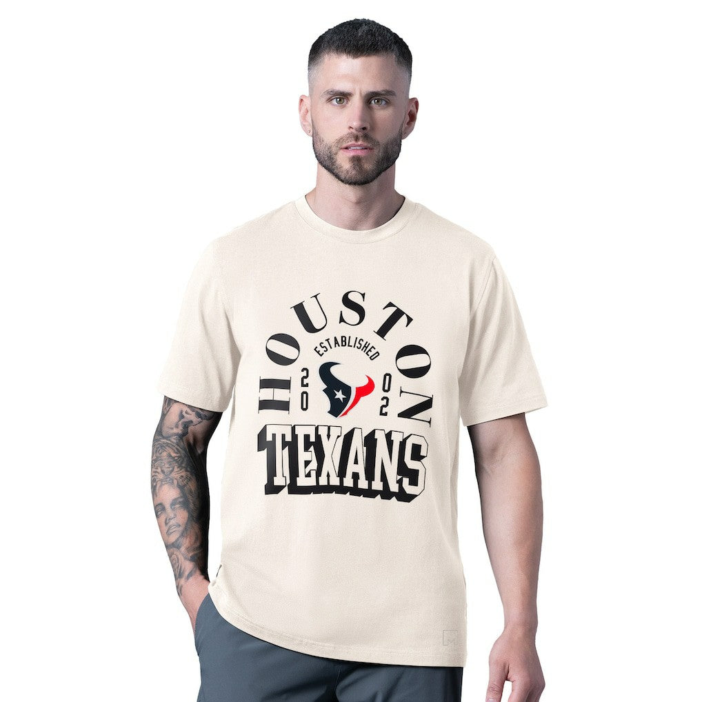 Houston Texans MSX by Michael Strahan Whiteout Vintage T-Shirt | NFL Discount