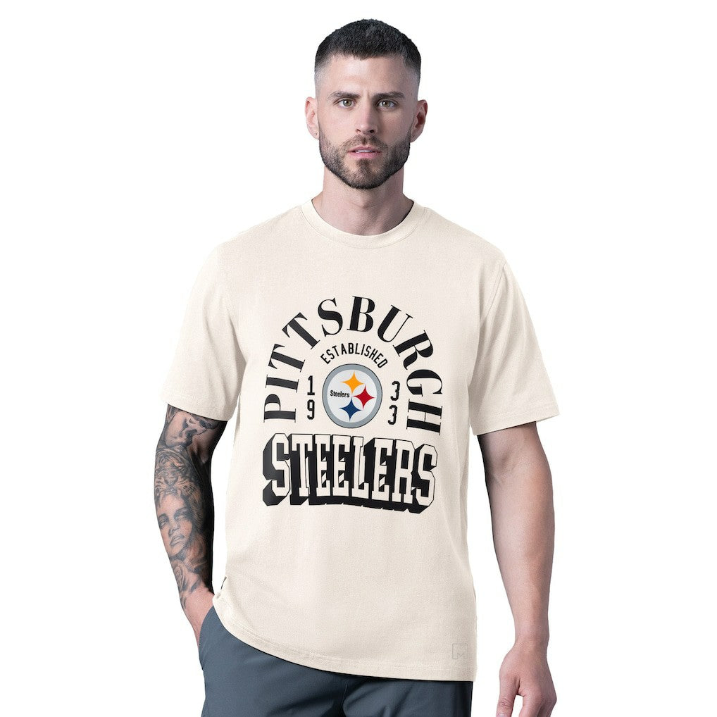 Pittsburgh Steelers MSX by Michael Strahan Whiteout Vintage T-Shirt | NFL Near me