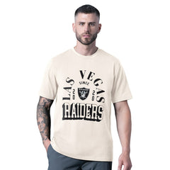 Las Vegas Raiders MSX by Michael Strahan Whiteout Vintage T-Shirt | NFL New