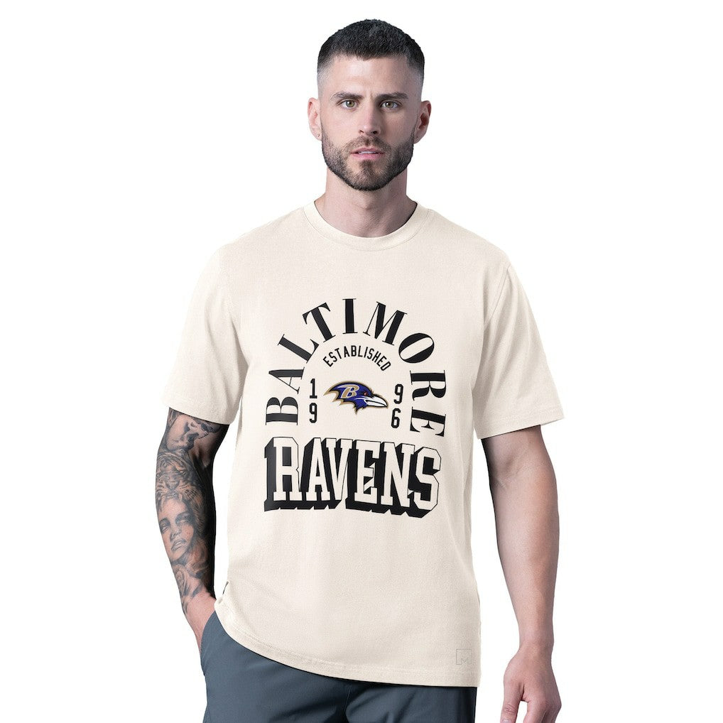 Baltimore Ravens MSX by Michael Strahan Whiteout Vintage T-Shirt | NFL Outlet