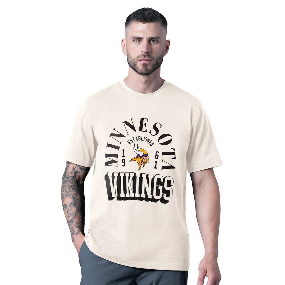 Minnesota Vikings MSX by Michael Strahan Whiteout Vintage T-Shirt | NFL Hot
