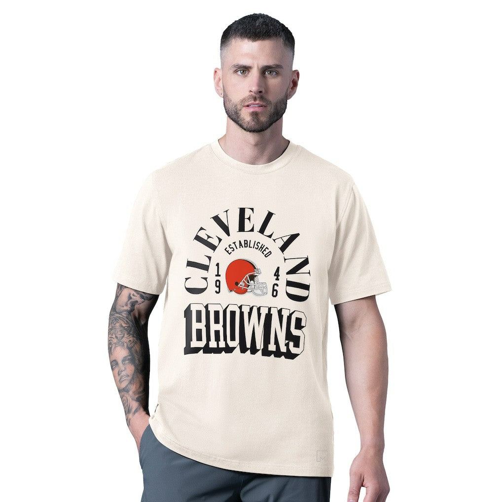 Cleveland Browns MSX by Michael Strahan Whiteout Vintage T-Shirt | NFL Hot