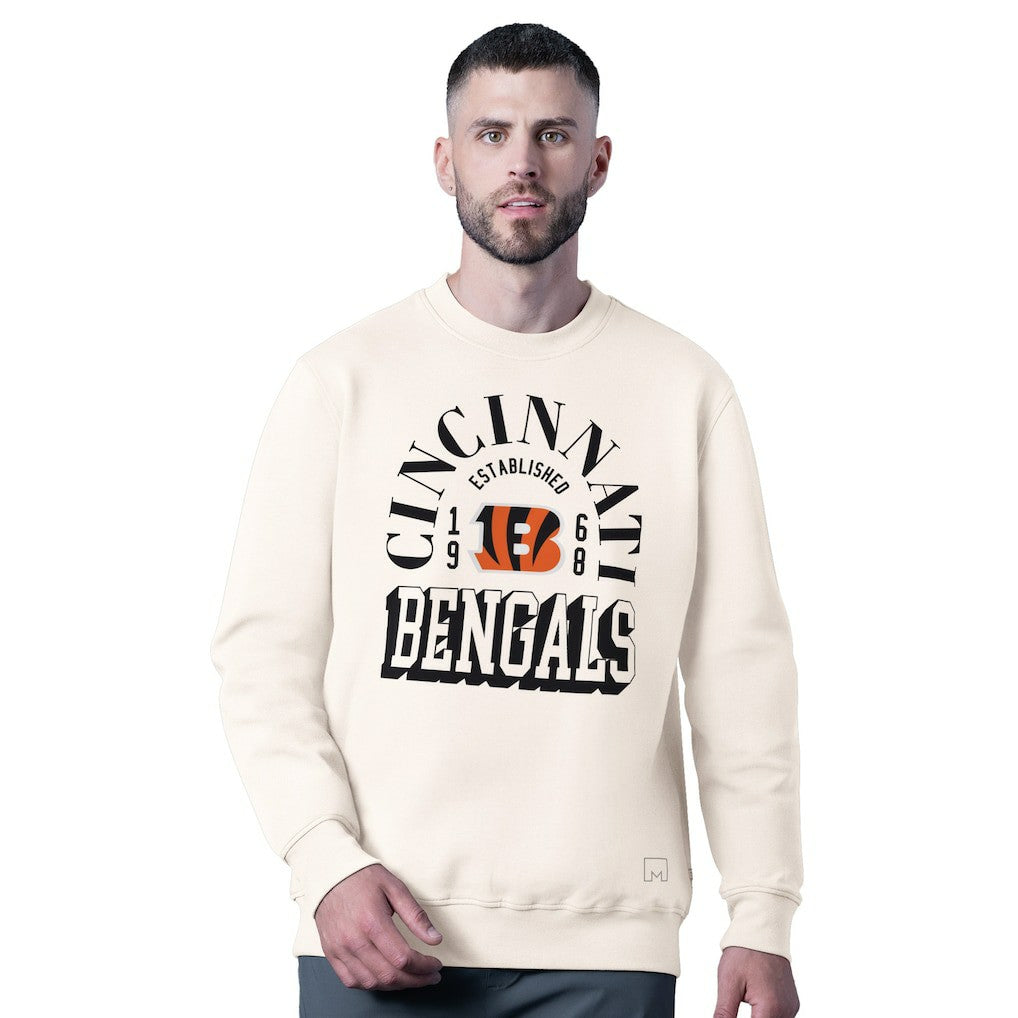 Cincinnati Bengals MSX by Michael Strahan Whiteout Tri-Blend Sweatshirt | NFL New