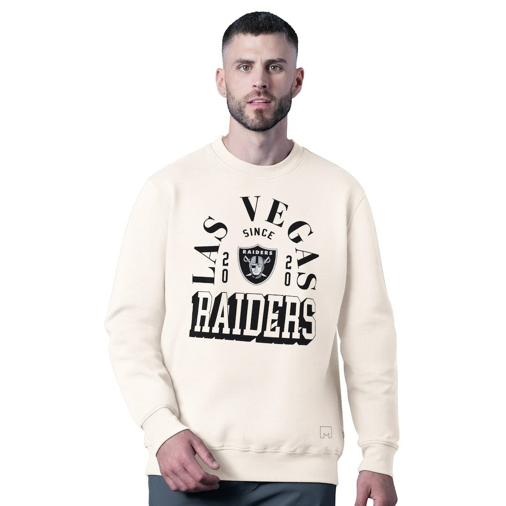 Las Vegas Raiders MSX by Michael Strahan Whiteout Tri-Blend Sweatshirt | NFL Discount