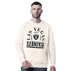 Las Vegas Raiders MSX by Michael Strahan Whiteout Tri-Blend Sweatshirt | NFL Discount