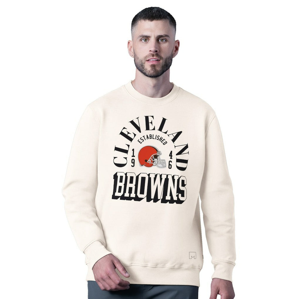 Cleveland Browns MSX by Michael Strahan Whiteout Tri-Blend Sweatshirt | NFL Discount