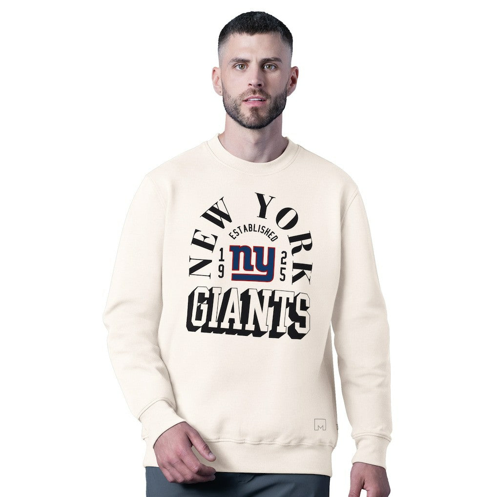 New York Giants MSX by Michael Strahan Whiteout Tri-Blend Sweatshirt | NFL New