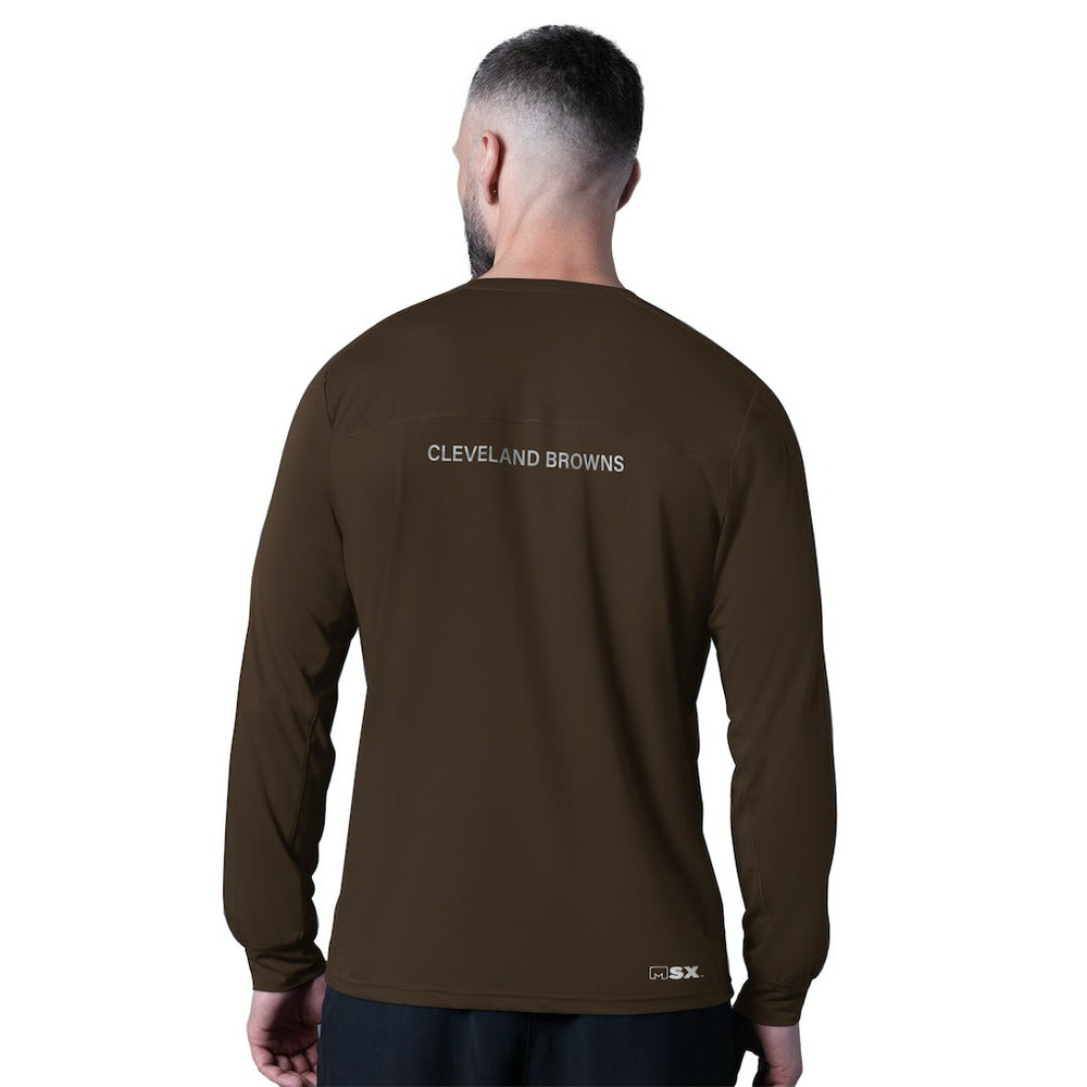 Cleveland Browns MSX by Michael Strahan Forward Long-Sleeve T-Shirt | NFL Sale