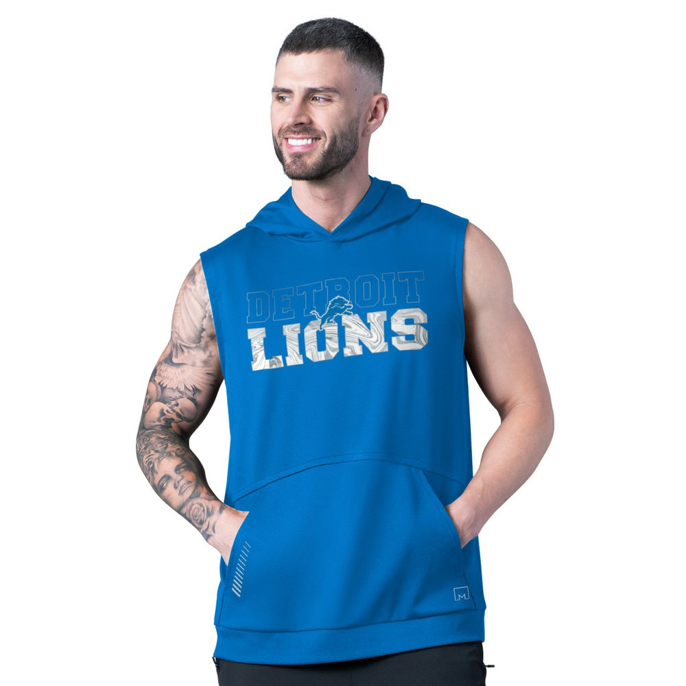 Detroit Lions MSX by Michael Strahan Tri-Blend Rebound Sleeveless Hoodie | NFL Sale