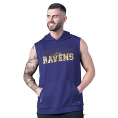 Baltimore Ravens MSX by Michael Strahan Tri-Blend Rebound Sleeveless Hoodie | NFL Discount