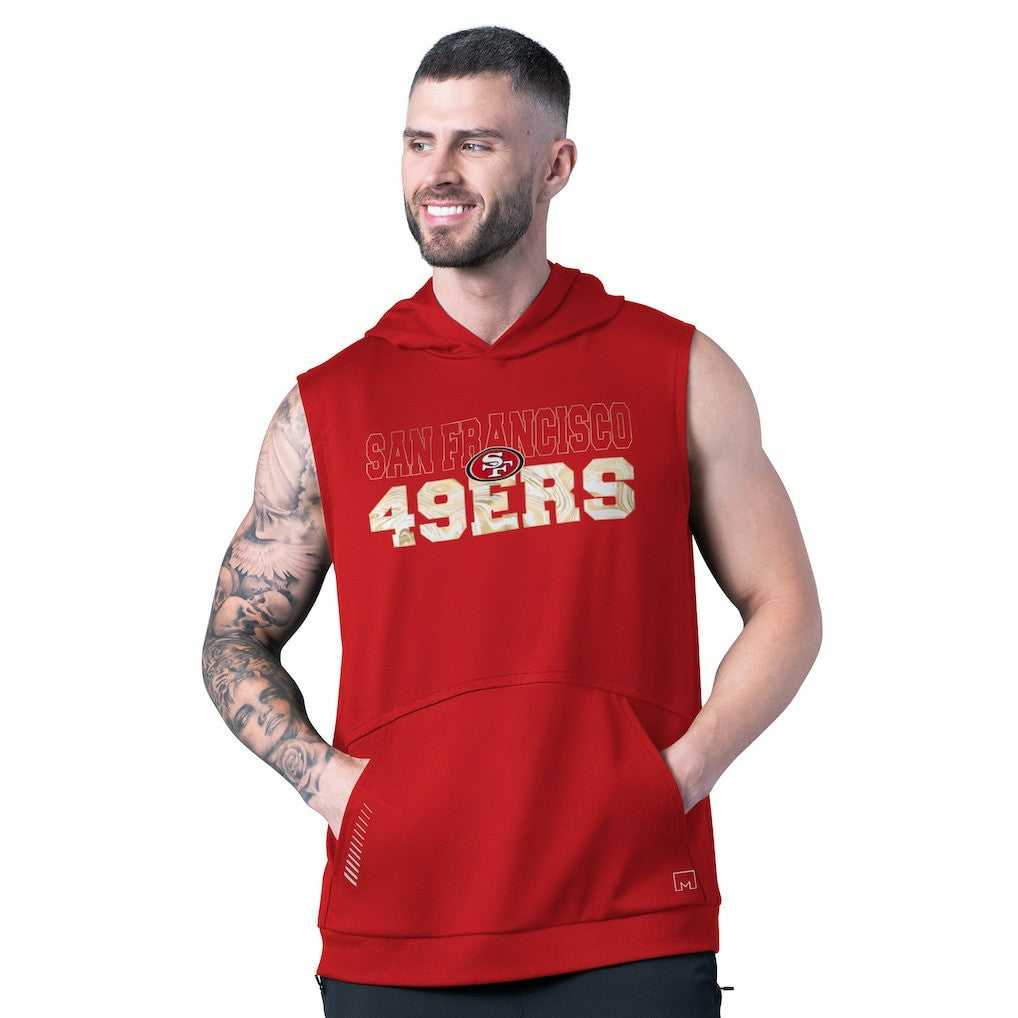 San Francisco 49ers MSX by Michael Strahan Tri-Blend Rebound Sleeveless Hoodie | NFL Hot