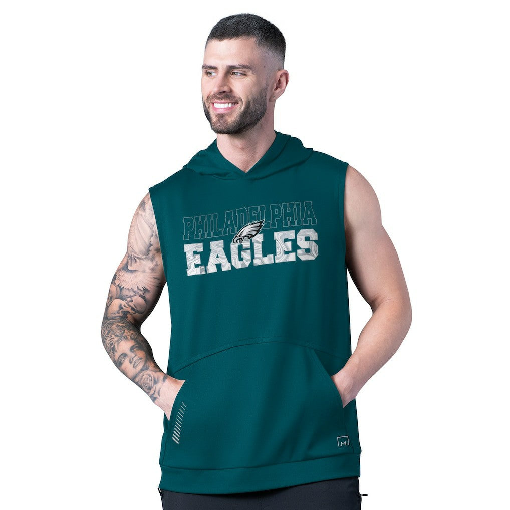 Philadelphia Eagles MSX by Michael Strahan Tri-Blend Rebound Sleeveless Hoodie | NFL New