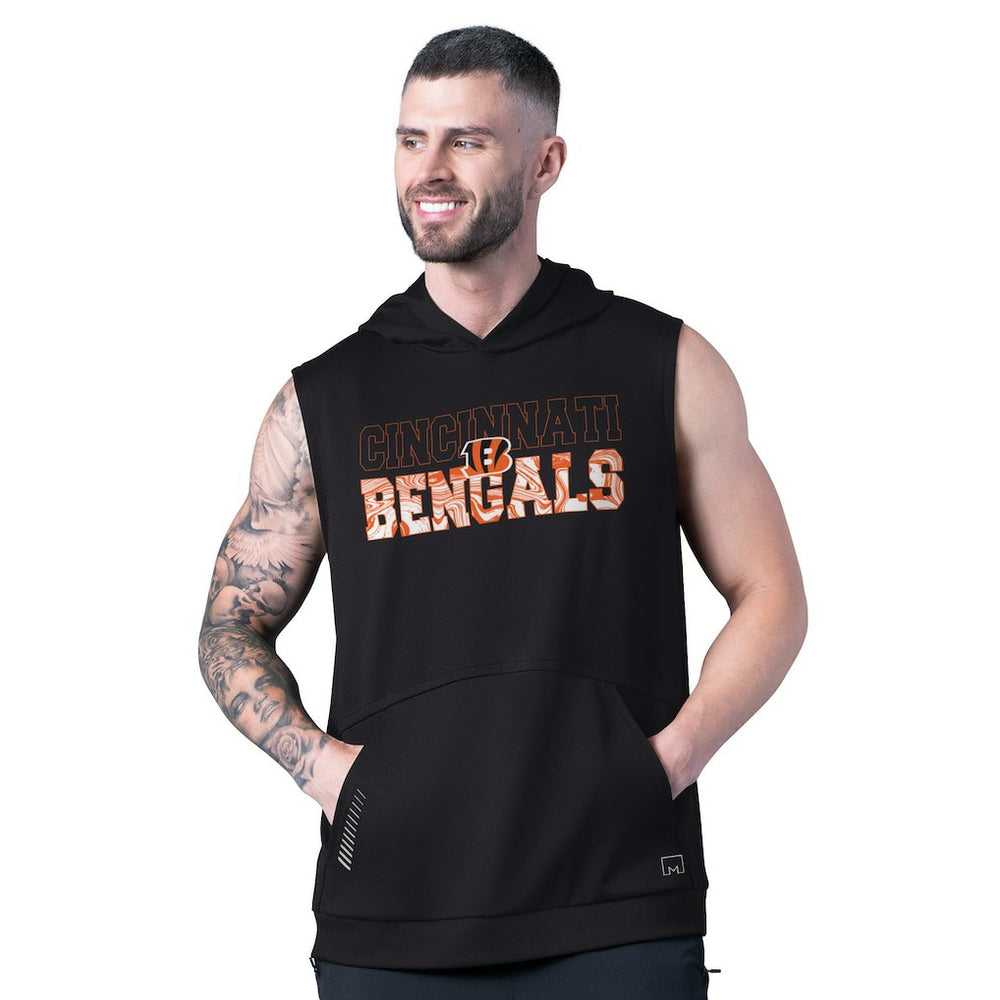 Cincinnati Bengals MSX by Michael Strahan Tri-Blend Rebound Sleeveless Hoodie | NFL Hot