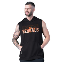 Cincinnati Bengals MSX by Michael Strahan Tri-Blend Rebound Sleeveless Hoodie | NFL Hot
