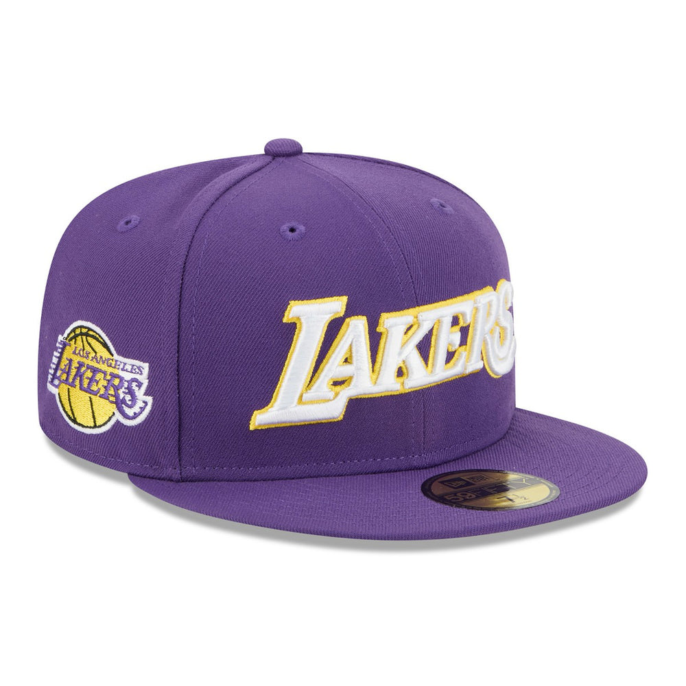 Purple Los Angeles Lakers Jersey Hook Statement Edition 59FIFTY Fitted Hat | NBA