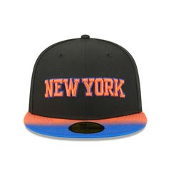 Black/Blue New York Knicks Jersey Hook Statement Edition 59FIFTY Fitted Hat | NBA