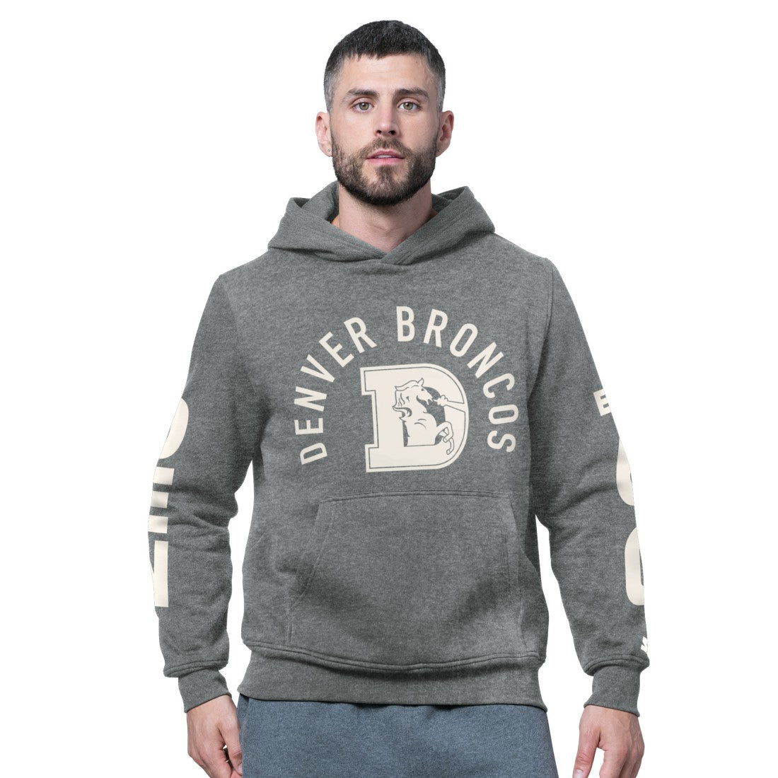 Denver Broncos Starter Handoff Vintage Logo Fleece Hoodie Sweatshirt | NFL On sale