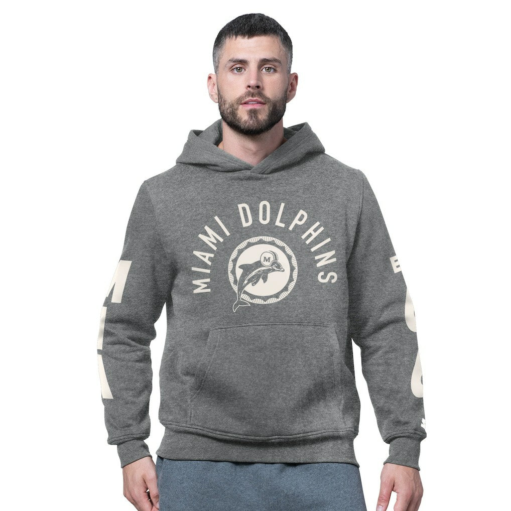 Miami Dolphins Starter Handoff Vintage Logo Fleece Hoodie Sweatshirt | NFL US
