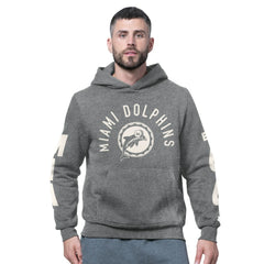 Miami Dolphins Starter Handoff Vintage Logo Fleece Hoodie Sweatshirt | NFL US