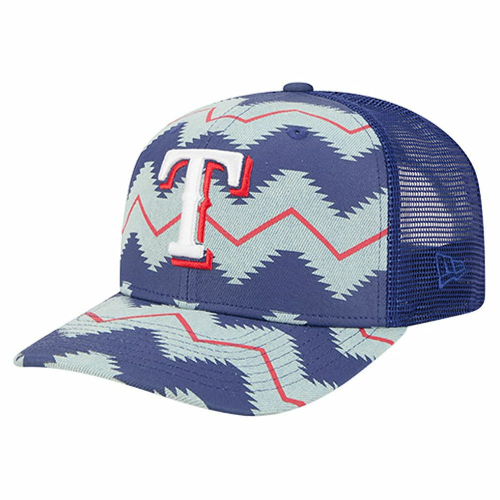 Texas Rangers New Era Aztec Denim 9SEVENTY Adjustable Hat - MLB Hats