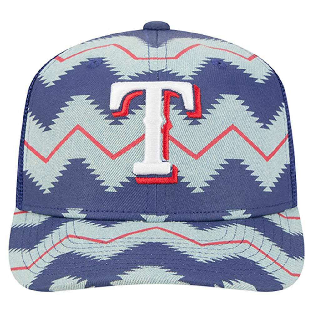 Texas Rangers New Era Aztec Denim 9SEVENTY Adjustable Hat - MLB Hats