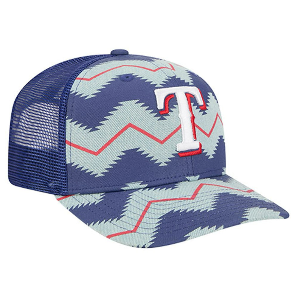 Texas Rangers New Era Aztec Denim 9SEVENTY Adjustable Hat - MLB Hats