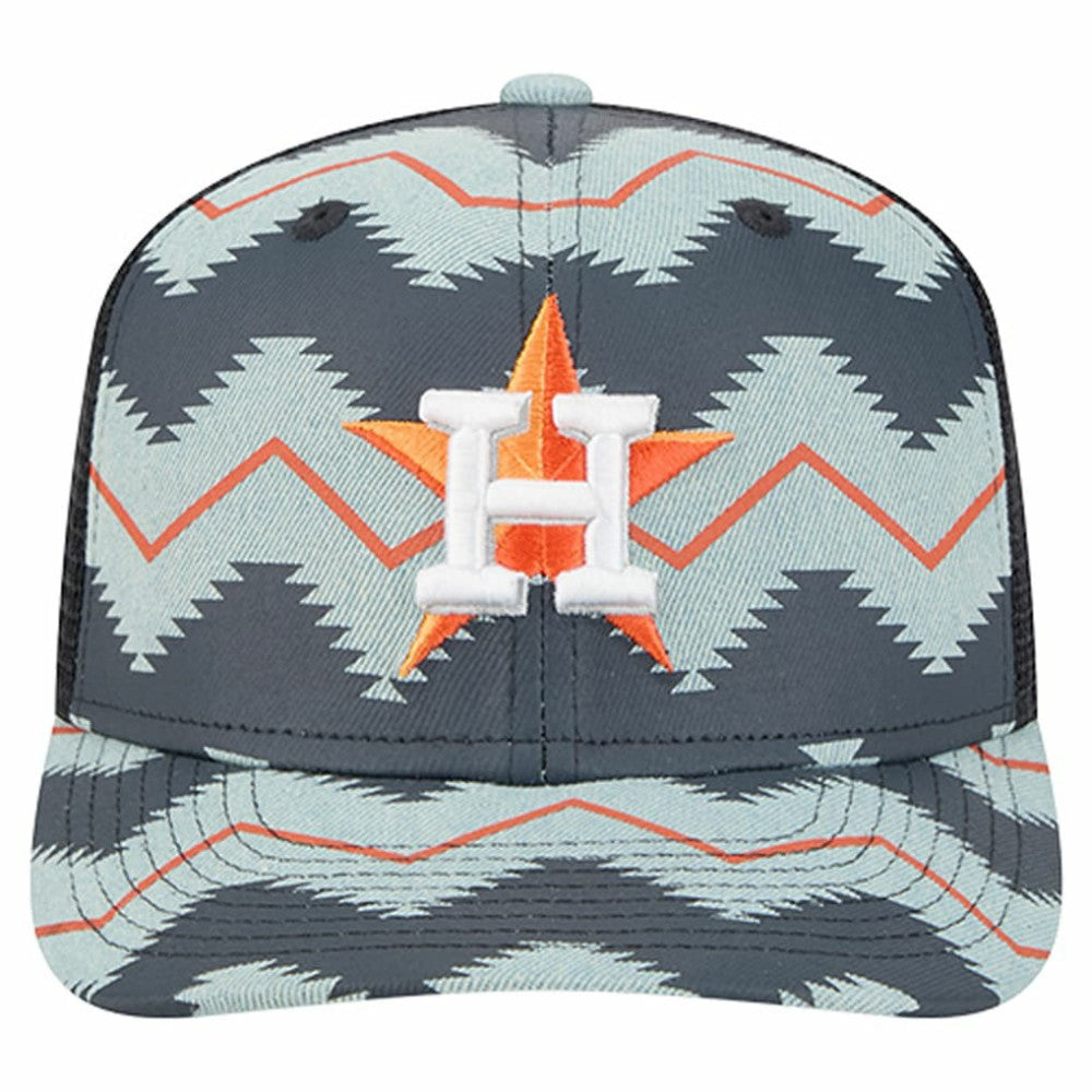 Houston Astros New Era Aztec Denim 9SEVENTY Adjustable Hat - MLB Hats