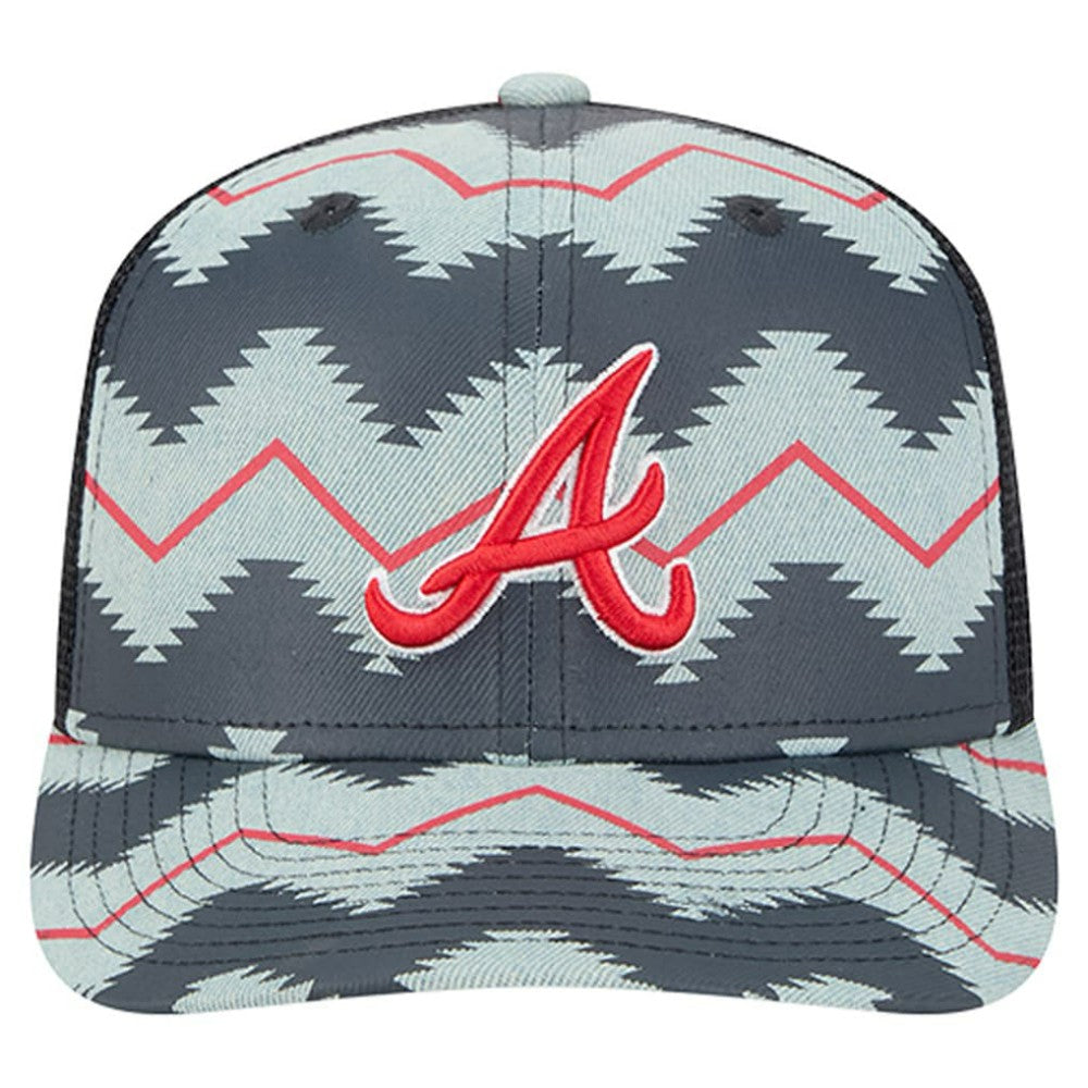 Atlanta Braves New Era Aztec Denim 9SEVENTY Adjustable Hat - MLB Hats