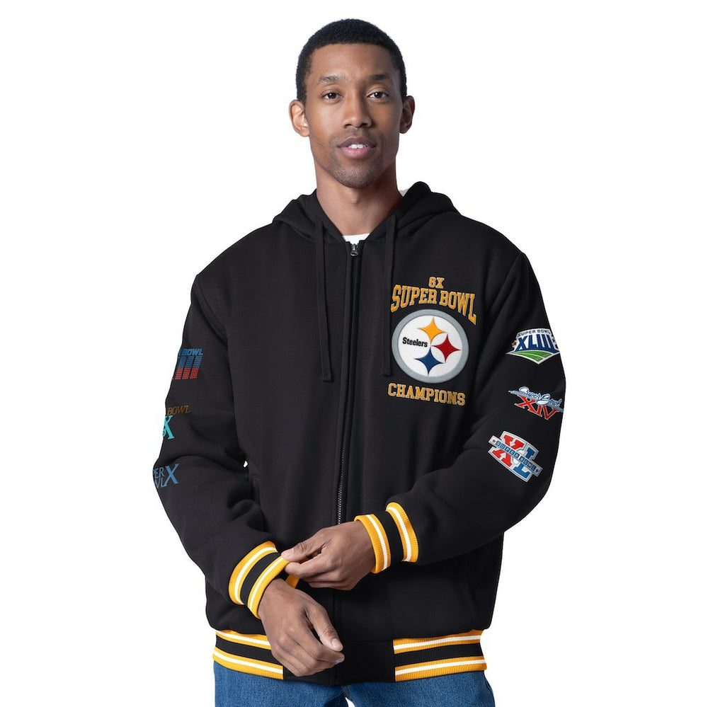 Pittsburgh Steelers G-III Sports by Carl Banks Power Forward Commemorative Full-Zip Hooded Jacket | NFL New