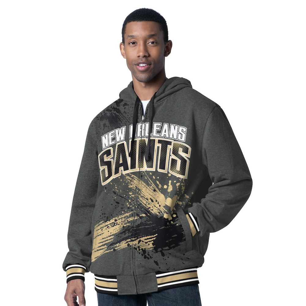New Orleans Saints G-III Sports by Carl Banks Dual Threat Reversable Full-Zip Hooded Jacket | NFL Sale