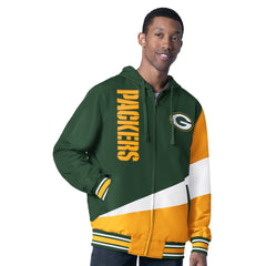 Green Bay Packers G-III Sports by Carl Banks Dual Threat Reversable Full-Zip Hooded Jacket | NFL Outlet