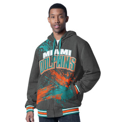 Miami Dolphins G-III Sports by Carl Banks Dual Threat Reversable Full-Zip Hooded Jacket | NFL New