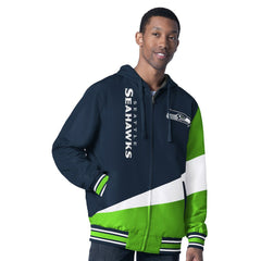 Seattle Seahawks G-III Sports by Carl Banks Dual Threat Reversable Full-Zip Hooded Jacket | NFL On sale