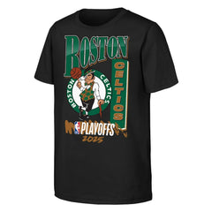 Black Boston Celtics Youth 2025 NBA Playoffs Hype T-Shirt | NBA